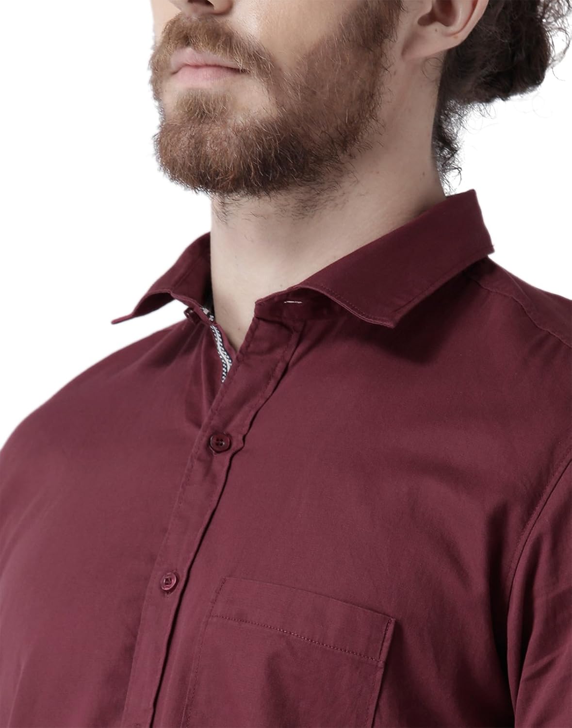 zeal plain cotton casual slim fit shirt for men stylish full sleeve