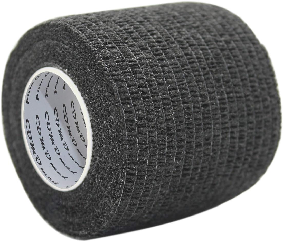 COMOmed Cohesive Bandage Elastic Bandage Hand Bandages Knee 5cm x 4.5m Black 12 Rolls - Image 3