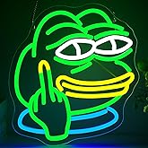 Frog Neon Sign for Wall Decor Frog Led Neon Light for Man Cave Birthday Gifts for Young People Dimmable Led Sign for Bedroom Dorm Decor Size11.6 * 11.2In (P294)