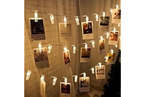 50 LED Photo Clip and Starry Lights,Fairy Twinkle Lights for Hanging Pictures,Decoration for Bedroom Christmas Wedding Décor.
