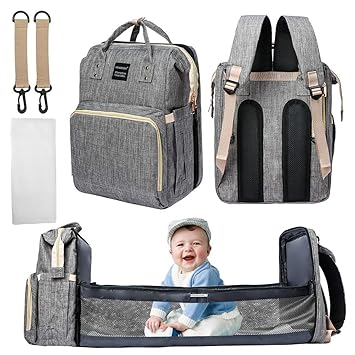 diaper backpack with changing station