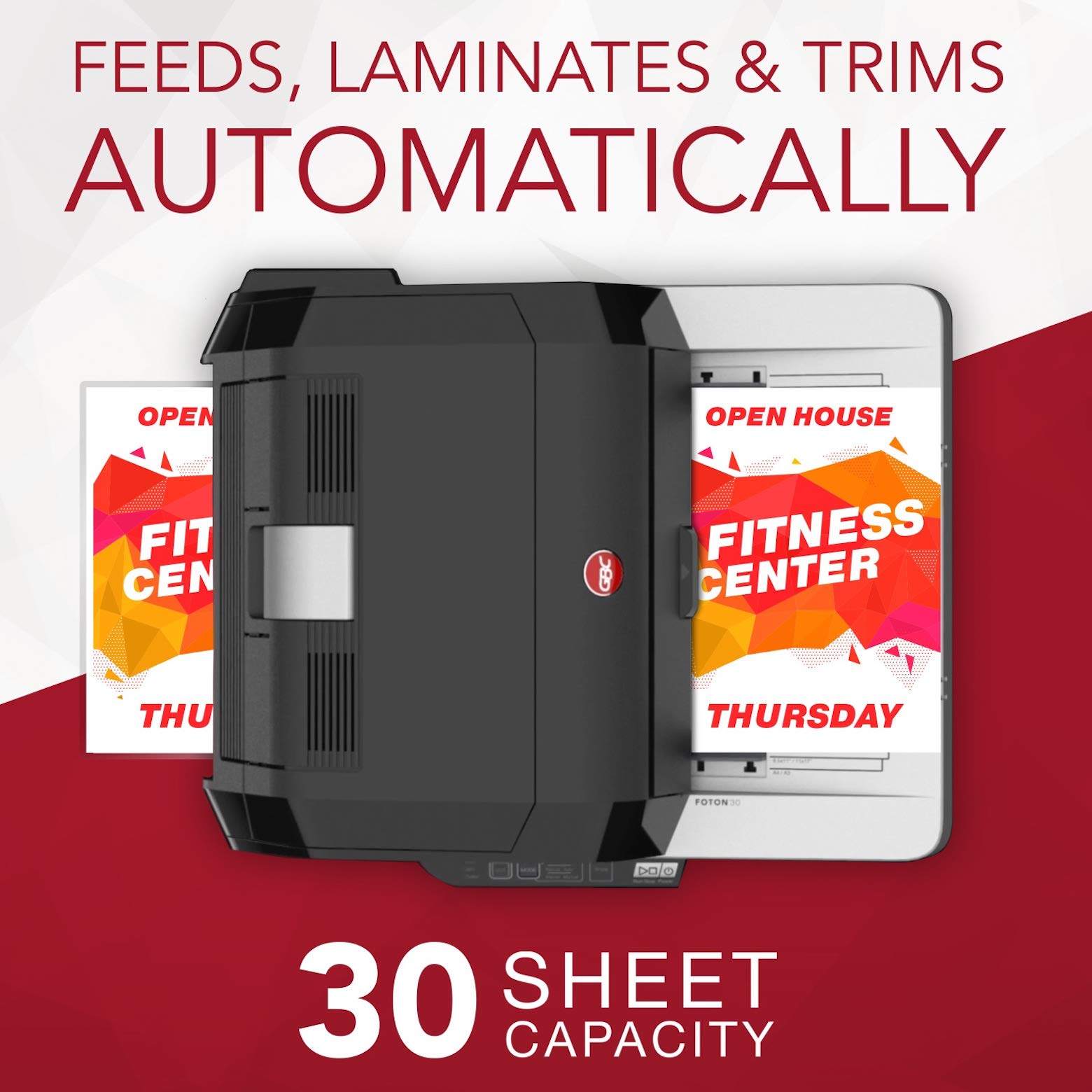GBC Foton 30 Automated Pouch-Free Laminator, 9.6