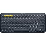 Logitech K380 79-Key Compact Multi-Device Wireless Bluetooth v3 Keyboard - Gray (Certified Refurbished)