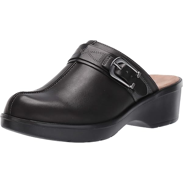 SAS Women's Clog Comfort Slip On Shoes - Leather Upper With CoolStep Footbed