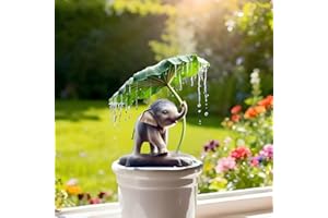 Baby Elephant Acrylic Potted Plant Stake, Decorative Ornament for Indoor/Outdoor Flower Pots, Ideal Gift for Yard & Lawn Land