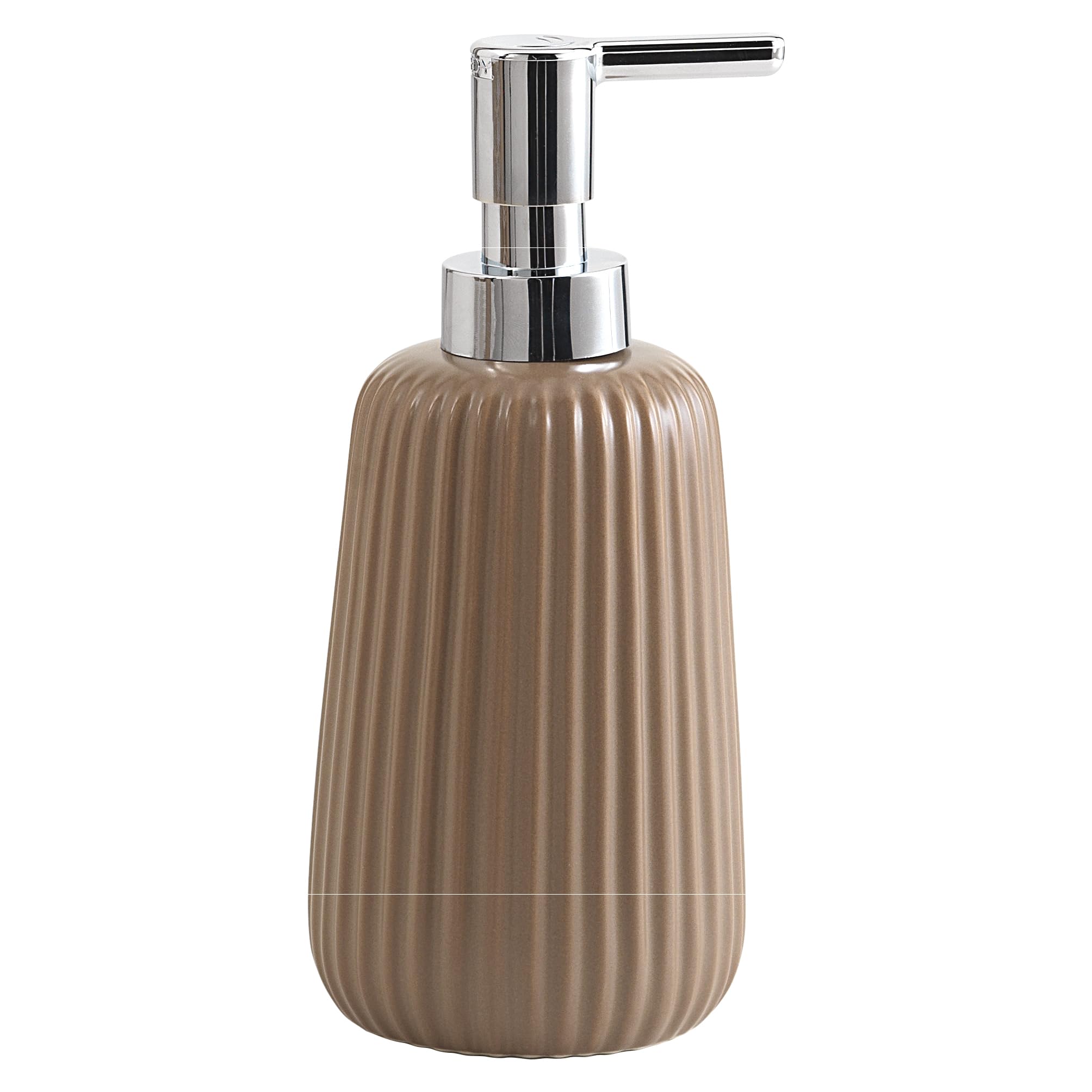 Gedy Marika Soap Dispenser, Ceramic, Tortora, 8 x 8 x 18