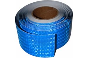 Tuyrchu Blue Reflective Tape 3 in X 66 FT for Cars, Waterproof High Visibility Warning Safety Adhesive Tape, Outdoor Reflective Stickers