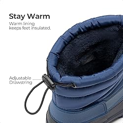 DREAM PAIRS Boys Girls Snow Boots Water-Resistant