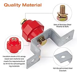 4PCS 2500V Standoff Insulators with Ground Bus Bar