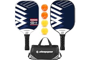 SLAMOPUS Pickleball Paddles Set of 2 | Pickleball Set of 4 Pickleball Rackets | Graphite & Fiberglass Hybrid Pickleball | USAPA Approved | Great Paddle for Beginners and Pros | Two Year Easy Returns