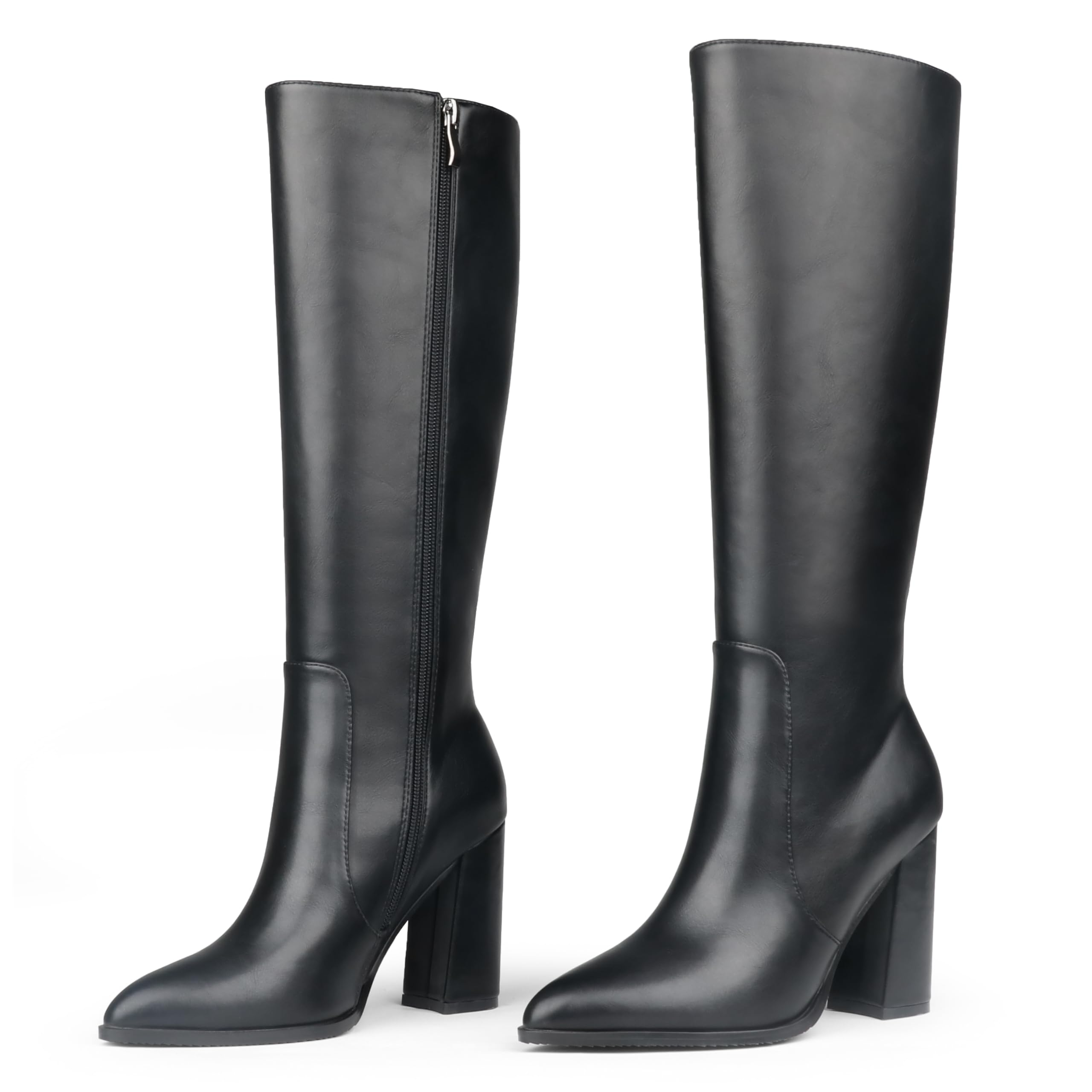 Block Heel Dress Boots At Walmart Eloquii Elements Women's Wide