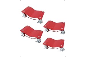 Car Wheel Dolly Set of 4, 6000LBS Car Vehicle Dolly, Heavy Duty Tire Dollies with 360° Rotational Wheels and Antiskid for Mov