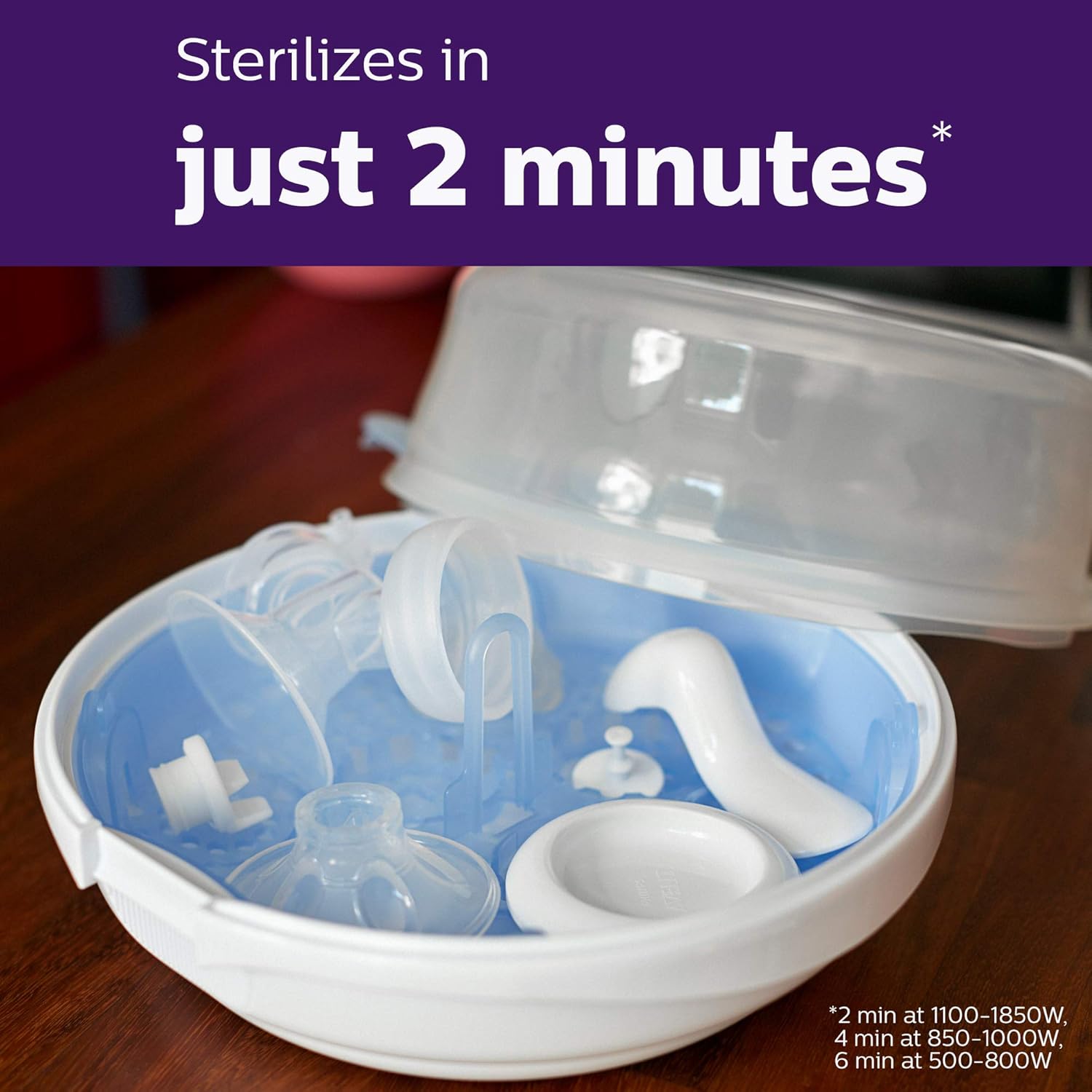 Philips Avent Microwave Steam Sterilizer for Baby Bottles, Pacifiers, Cups and More : Baby Bottle Sterilizers : Baby