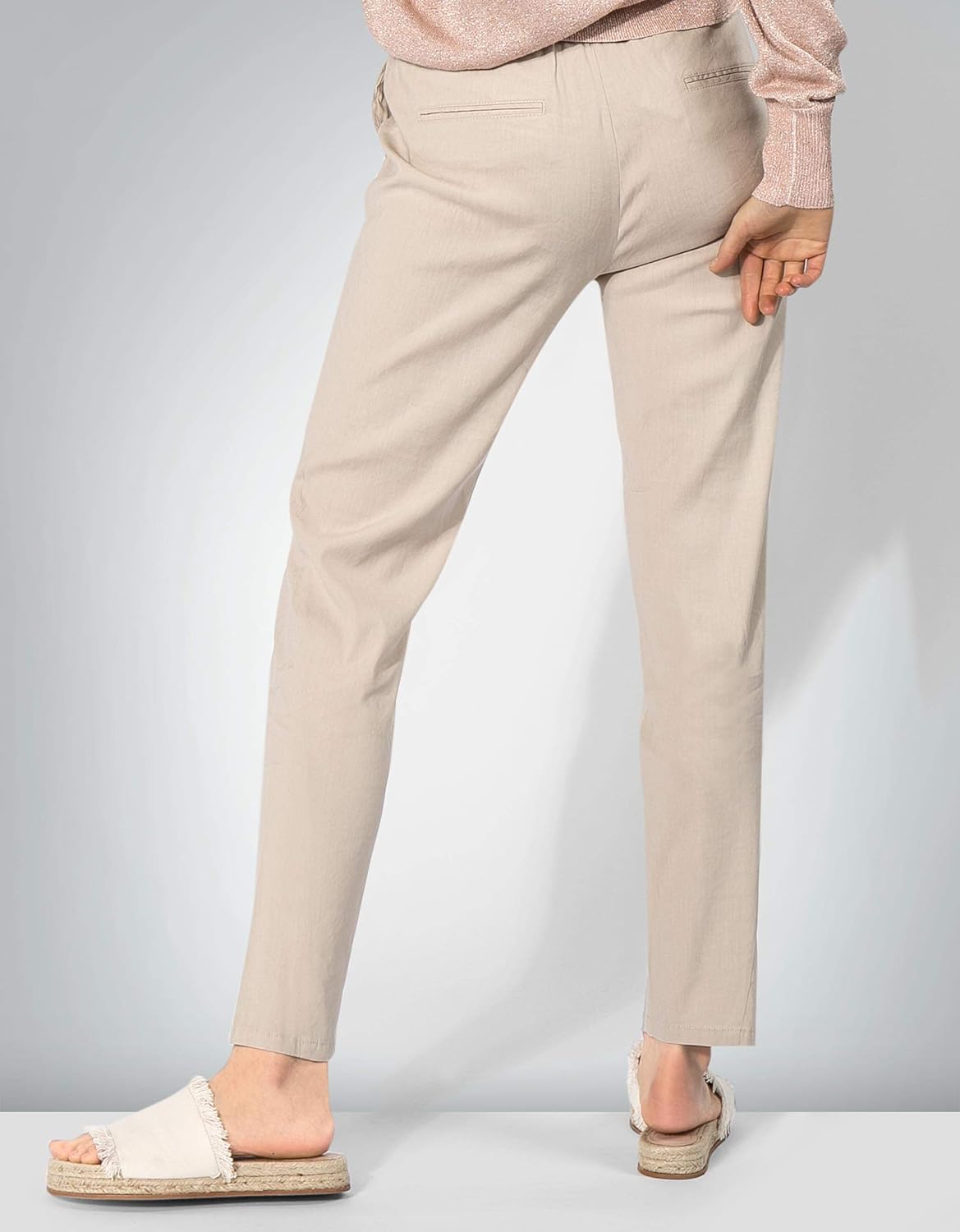 Marc O'Polo Damen Hose Leinenmix Pant Unifarben, Größe 38, Farbe Beige Amazon.de Bekleidung