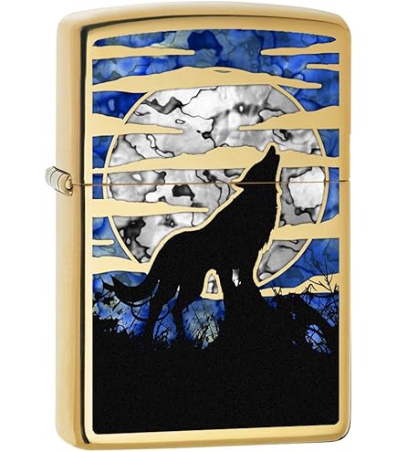 Amazon.com: Zippo Lighter: Mazzi Winter Wolves - Brushed