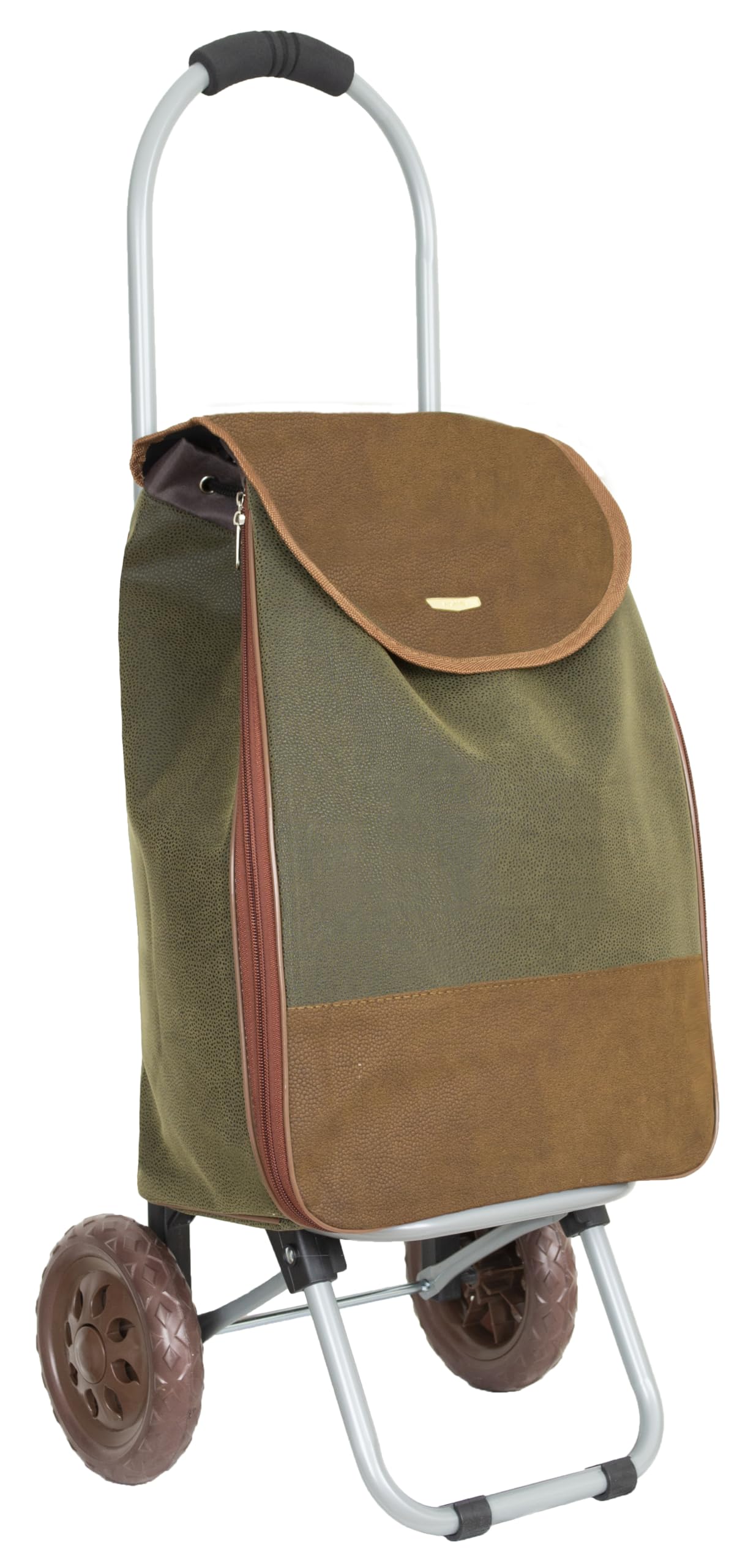 Classic Shopping Trolley (Medium Green with Extendable Bag)