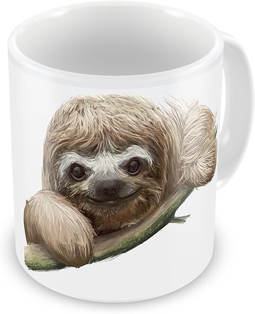 Cute SLOTH Novelty Gift Mug Amazon.co.uk Kitchen & Home