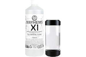 Mayhems - X1 Premixed PC Coolant - Computer Water Cooling Fluid - Liquid Cooling, Eco Friendly Series, 1 Litre, Ice Crystal Clear