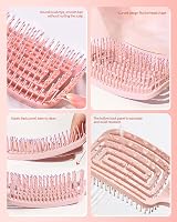 Yikki 2Pack Detangle Hair Brush for Women Wet & Dry Pink Purple view 5