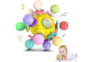 TOYLFORT Baby Sensory Teething Toys: Montessori Toys Baby Teethers - Infant Newborn Gifts for 0 3 6 9 12 18 Months 1 Year Old Boys Girls - Baby Rattles Chew Toys - Developmental Learning Toy