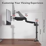 BONTEC Single Monitor Arm Desk Mount 13-32 Inch Gas Spring 9kg VESA 75/100 view 5
