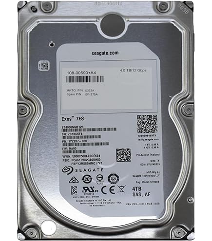 Amazon.com: SEAGATE TECHNOLOGY ST4000NM0023 HDD 4TB 7200RPM