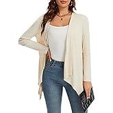 LUXEBOLD Open Front Cardigan for Women Casual Long Sleeve Lightweight Flowy Cardigans Sweater Kimono Style Coat