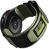 Nereides 20mm Watch Band Compatible with Samsung Galaxy Watch 7 6 5 4 FE/6 4 Classic/5 Pro/Active/ Garmin Vivoactive 6 5 3/Forerunner 55 70 645 245 165, Nylon Quick Release Strap for Men Women(Army Green,L)