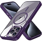 saputu Magnetic for iPhone 14 Pro Max Case,Compatible with MagSafe，[Military-Grade Drop Protection] Soft TPU & Crystal Clear Case for iPhone 14 Pro Max Phone Case 6.7" (Dark Purple)
