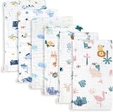 Maliton 6 Pack Muslin Burp Cloths 50x25cm 100% Cotton Baby 6 Layers