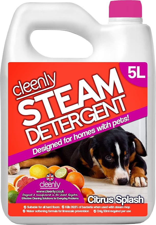 Cleenly Pet Steam Detergent for Steam Mops (5 litres) Citrus Splash