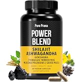 Pure Prana Safed Musli Gokshura Shilajit Ashwagandha for Men, 60 Capsules | Ayurvedic herbal blend, kaunch beej, mucuna pruriens, tribulus terrestris, one veggie cap daily, no caffeine or stimulants