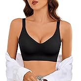 Bra for Women, Seamless Deep V Wireless Smooth Bra - Push Up, No Underwire, Bralettes - Full Comfort for Sport & Everyday