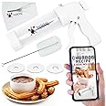 Churro Maker Machine Kit – Easy-to-Use Churro Gun with Stainless Steel Discs, Piping Bag & Filling Tip – Make Authentic Churros Mexicanos at Home – Includes QR Recipe eBook