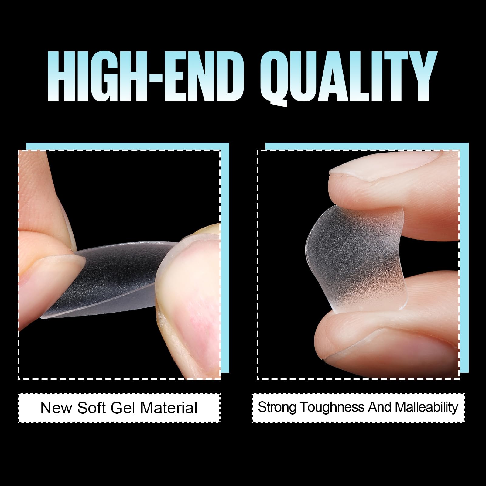 TOMICCA Extra Short Nail Tips Square, Soft Full Matte Square Nails, 360Pcs Acrylic Full Cover Press on Nails, Extra Short Square for Nail Extension Manicure 15 Sizes - Image 3