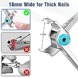 GJNL Toenail Clippers for Thick Nails Angled Head Large Opening 16mm view 5