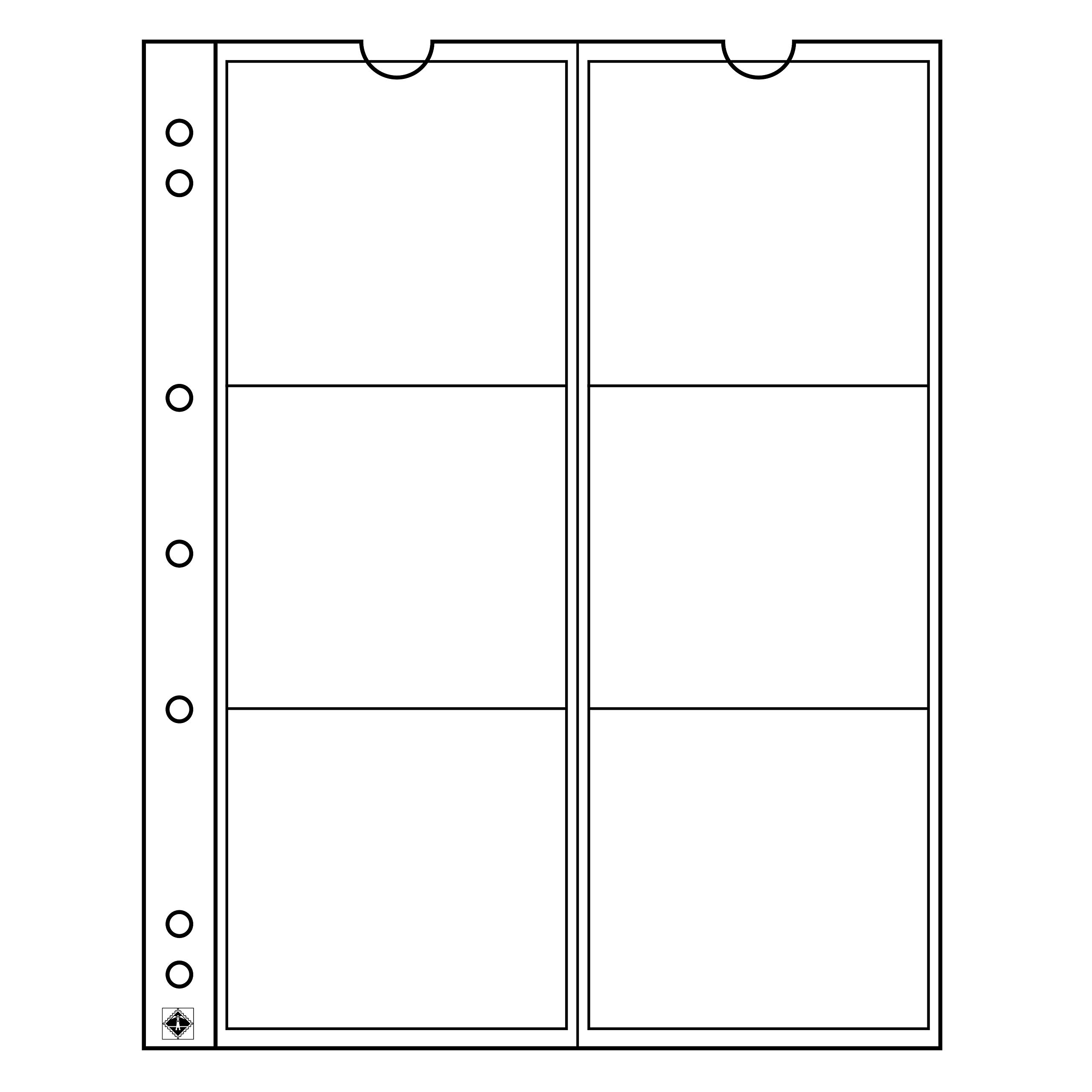 Leuchtturm 330456 Coin Sleeves Numis 55, 6 compartments for coins up to 55 mm in diameter - pack of 5