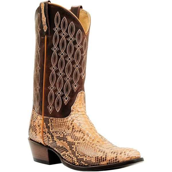 Amazon.com | Cowtown Men's Square Toe Python Snakeskin Boot