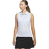 adidas Womens Solid Ottoman Sleeveless Polo Shirt