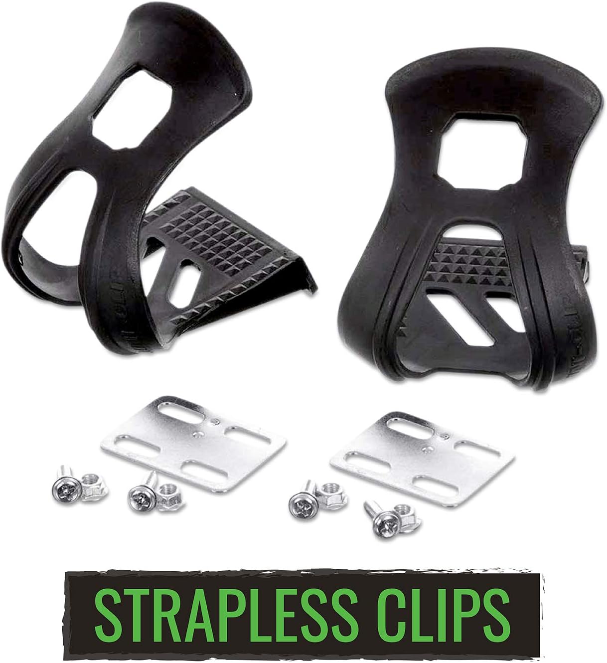 strapless toe clip pedals