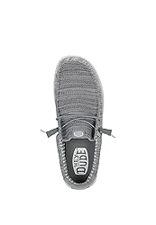 Hey Dude Wally Stretch Sox Grey Size 10, Men’s