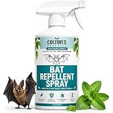 Bat Repellent Spray - Indoor/Outdoor Natural Deterrent, Discourage Invasion/Nesting Attic, Barnes, Homes, Garages (16 oz)