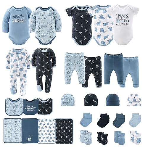 The Peanutshell Baby Layette Gift Set for Boys 30 Piece New Born