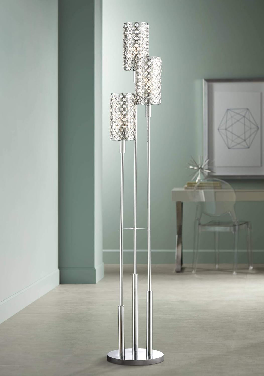 modern crystal floor lamp