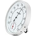 REOTEMP DTH5 Analog Desktop Thermometer Hygrometer, 5" Dial, 20/120F, Relative Humidity Gauge