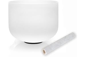 TAIFENG G Note Throat Chakra Quartz Frosted Crystal Singing Bowl 8 inch