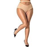 lmotpe Plus Size Fishnet Tights Stockings Women's High Waist Stockings for Women