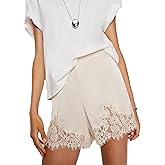 Y2K Satin Lace Shorts for Women Comfy Elastic Waist Coquette Micro Mini Silk Shorts Going Out Slip Bottoms