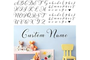 Personalized Name Vinyl Decal Custom Name Wall Stickers for Baby Kids Room Wall Decor Custom Names Sign for Backdrop DIY Alph