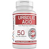 MAAC10 Ursolic Acid 50mg (100 Capsules 3X for 150mg 33-Day Serving) | Sourced from Rosemary Extract | Third-Party Lab Tested | AMPK & Sirtuin Activator